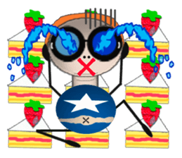 glasses girl Lyn-chan4  ver.tears sticker #6319674