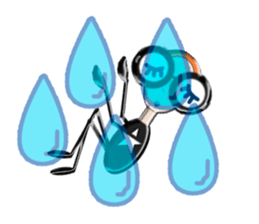 glasses girl Lyn-chan4  ver.tears sticker #6319678