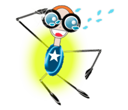 glasses girl Lyn-chan4  ver.tears sticker #6319679