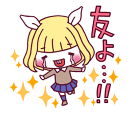 Friendship rabbit girl sticker #6322562