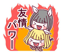 Friendship rabbit girl sticker #6322564
