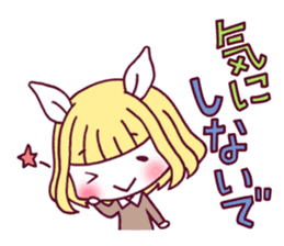 Friendship rabbit girl sticker #6322567