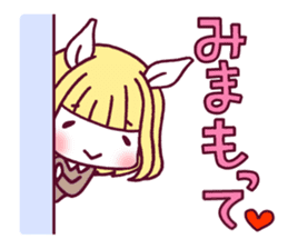 Friendship rabbit girl sticker #6322589