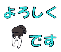 Big character and cat sticker #6324077