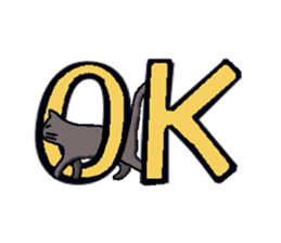 Big character and cat sticker #6324079