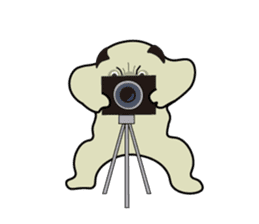 A wide-eyed pug Yamadakun's  fun life sticker #6325208