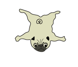 A wide-eyed pug Yamadakun's  fun life sticker #6325220