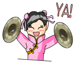 The girl of the Chinese national music sticker #6325441