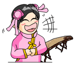 The girl of the Chinese national music sticker #6325442