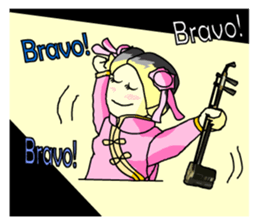 The girl of the Chinese national music sticker #6325447