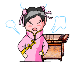 The girl of the Chinese national music sticker #6325451