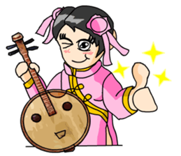 The girl of the Chinese national music sticker #6325453