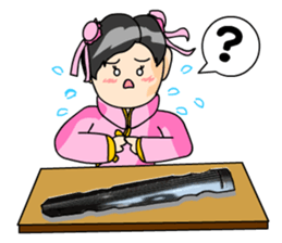 The girl of the Chinese national music sticker #6325455