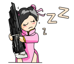 The girl of the Chinese national music sticker #6325457