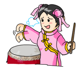 The girl of the Chinese national music sticker #6325459