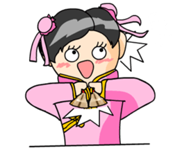 The girl of the Chinese national music sticker #6325460