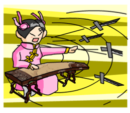 The girl of the Chinese national music sticker #6325462