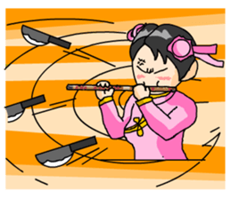 The girl of the Chinese national music sticker #6325463