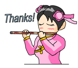 The girl of the Chinese national music sticker #6325467