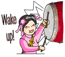 The girl of the Chinese national music sticker #6325469