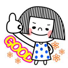 It was too cut bangs "Nako" sticker #6326309