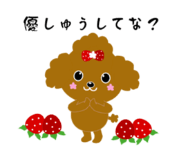 Strawberry poodle sticker #6328369