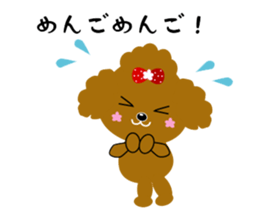 Strawberry poodle sticker #6328386