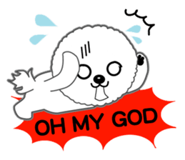 Bichon Frise of Kansai dialect sticker #6328575