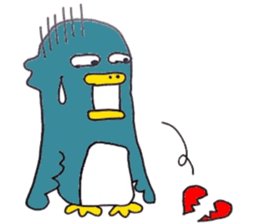 Not call happiness, blue (?) Bird sticker #6329310