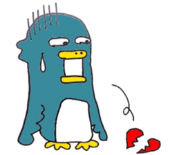 Not call happiness, blue (?) Bird sticker #6329310