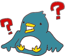 Not call happiness, blue (?) Bird sticker #6329311