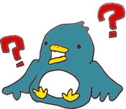 Not call happiness, blue (?) Bird sticker #6329311