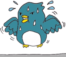 Not call happiness, blue (?) Bird sticker #6329320
