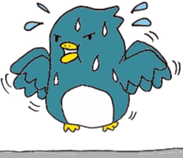 Not call happiness, blue (?) Bird sticker #6329320