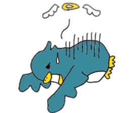 Not call happiness, blue (?) Bird sticker #6329321