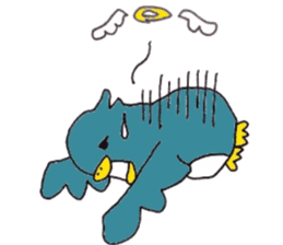 Not call happiness, blue (?) Bird sticker #6329321