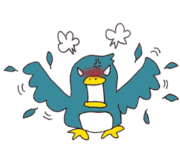 Not call happiness, blue (?) Bird sticker #6329323