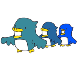 Not call happiness, blue (?) Bird sticker #6329325