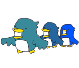 Not call happiness, blue (?) Bird sticker #6329325