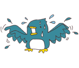 Not call happiness, blue (?) Bird sticker #6329327