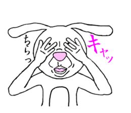 Rabbit and bird, sometimes father. sticker #6329593