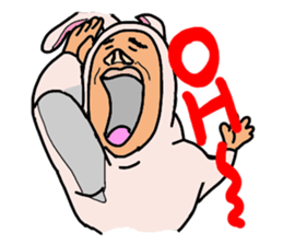 Weirdo rabbit man sticker #6329850
