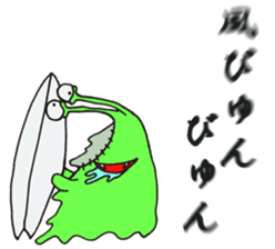 surfing monster sticker #6331056