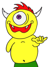 surfing monster sticker #6331077