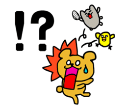 Bear, hamster, chick,Please gather now sticker #6331721