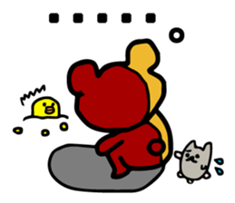 Bear, hamster, chick,Please gather now sticker #6331727