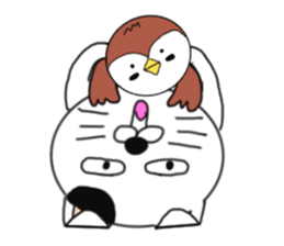Cat and Sparrow first series sticker #6331812