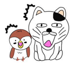 Cat and Sparrow first series sticker #6331815