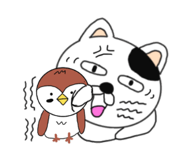 Cat and Sparrow first series sticker #6331818