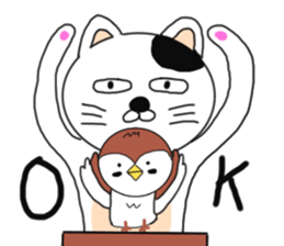 Cat and Sparrow first series sticker #6331820